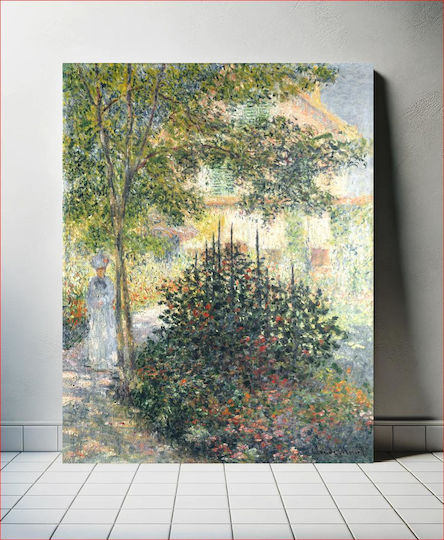 Camille Monet In The Garden At Argenteuil (1876) By Claude Monet Картина Платнен 70x100см