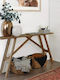 Roosevelt Solid Wood Console Table Walnut L119xW29xH80cm