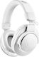 Audio Technica ATH-M20xBT Wireless / Wired Over Ear Headphones with 60 hours of Operation White