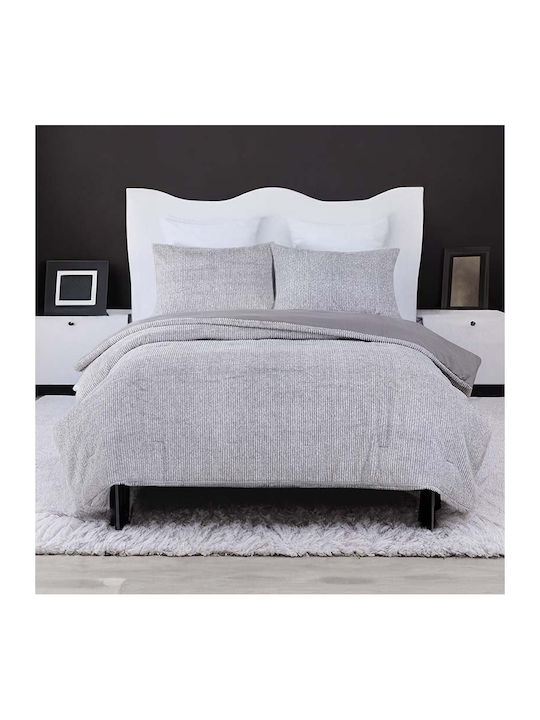 Cannon Duvet Cover Set Queen 220x240cm Gray