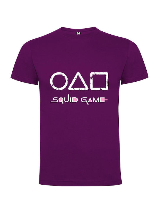 iLovePrints T-shirt Squid Game Μωβ Βαμβακερό