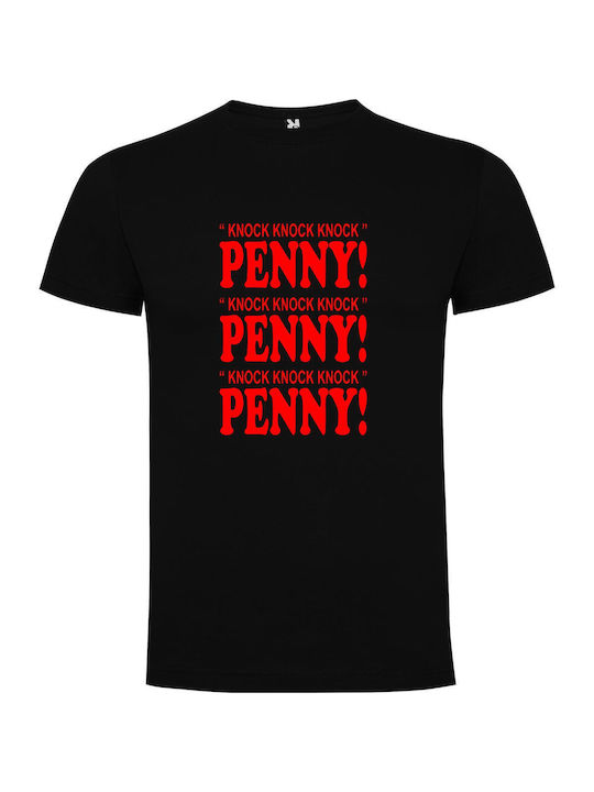 iLovePrints Penny's Knock Knock Knock Tricou Negru Bumbac