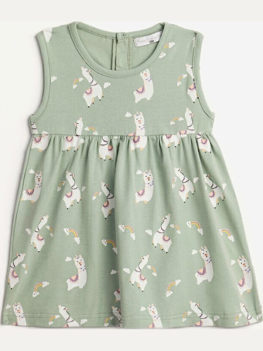 Children's Dress Sleeveless Green