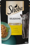 Sheba Nasses Katzenfutter für Katze mit Huhn 85gr