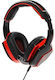 Red Fighter H2 On Ear Gaming Headset with Connection 2x3.5mm Red