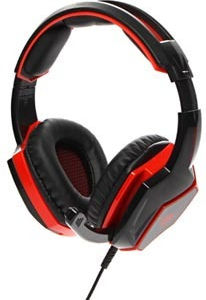 Red Fighter H2 On Ear Gaming Headset with Connection 2x3.5mm Red