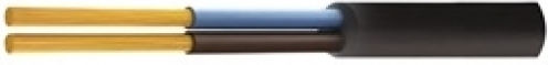 Power Cord with Cable Properties 2x0.5mm² in Black Colour 1m Flexible