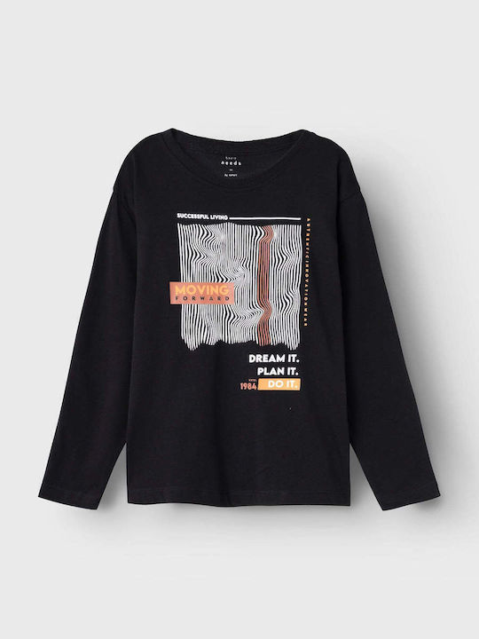 Name It Kids Long-Sleeved Black Blouse Moving F...