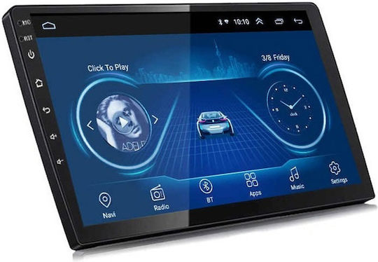 Car Audio System 2DIN (Bluetooth/USB/WiFi/GPS/Apple-Carplay/Android-Auto) with Touch Screen 9"