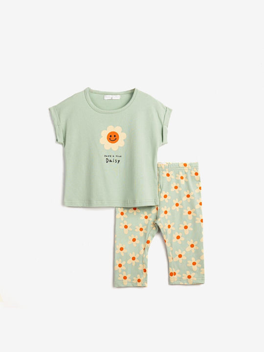 Funky Kids Set with Leggings Summer 2pcs Peanut