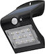 Goobay Montat pe perete Lampă Solară 1.5W 220lm Alb Natural 4000K cu Senzor de Mișcare și Fotocelulă IP65 14.45bucx7.9buccm