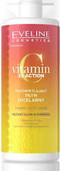 Eveline C Vitamin 3x Action Мицеларна Вода Премахване на Грим 500мл Eveline C Vitamin 3x Action Мицеларна Вода Премахване на Грим 500мл