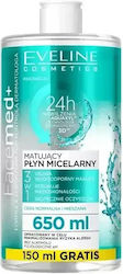 Eveline Facemed+ Mattifying Apă micelară Demachiant rezistent la apă 650ml Eveline Facemed+ Mattifying Apă micelară Demachiant rezistent la apă 650ml