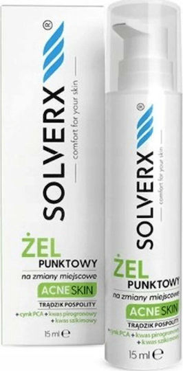 Solverx Acne Skin Spot Gel Facial Cleansers with Moisturizing Action 15ml