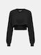 Only Women's Cropped Sweatshirt Black