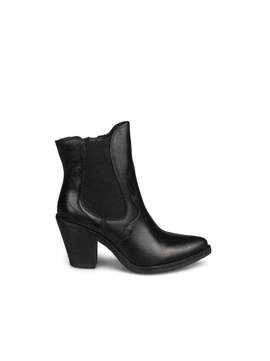 Hosis Damen Cowboy-Stiefeletten Schwarz