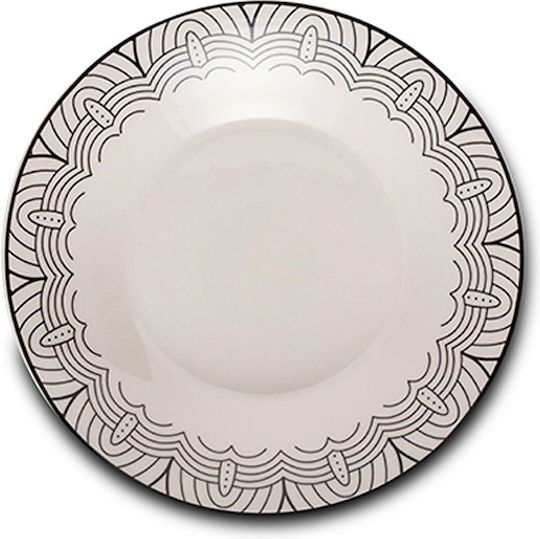 Nava Plate Soup made of Porcelain White with Diameter 23cm