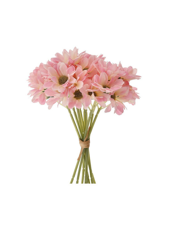Iliadis Μπουκέτο από Τεχνητά Λουλούδια Τριαντάφυλλο Ροζ 30cm 4τμχ