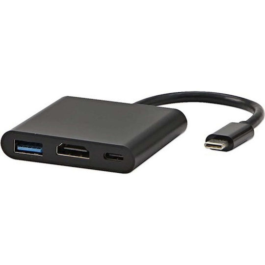 USB-C Docking Station με HDMI 4K PD Ethernet Μαύρο (KAU3CK1SPB0W)