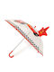 Playshoes Kids Curved Handle Umbrella with Diameter 62cm White