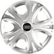 Versaco Auto Radkappen Set Dynamic mit Marke Auto 4Stück 13" Silber/Silber