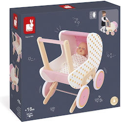 Janod Doll Stroller made of Wood for 1.5+ Years Old