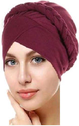Elecool Turban Hair Headbands Purple Red 1pcs