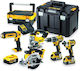DEWALT DCK551P3T Set Circular Saw & Drill Driver & Impact Screwdriver & Jigsaw & Lens 18V with 3 Batteries 5Ah and Case