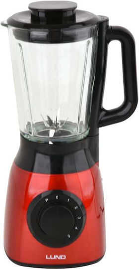 Lund Blender Cu Cană Din Sticlă 1,5 L Putere 600W Roșie 67705