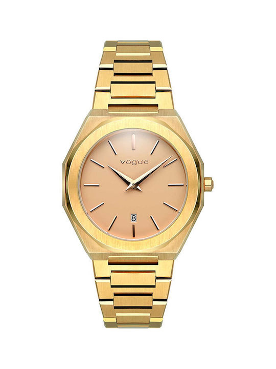 Vogue Tornado L Uhr mit Gold Metallarmband