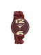 Oozoo Timepieces Watch with Burgundy Rubber Strap