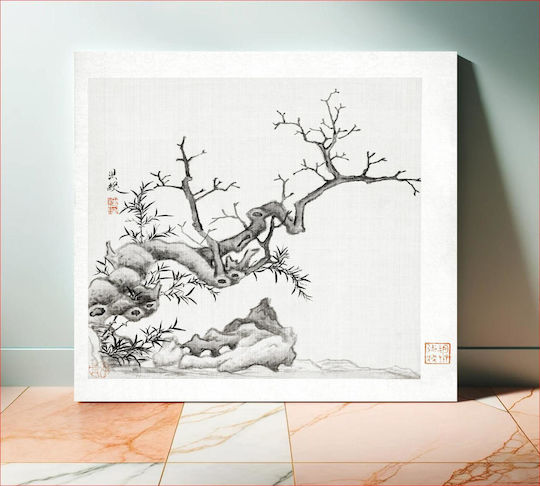 Tree (1368–1644) Vintage Chinese Painting By Chen Hongshou 1 Πίνακας σε Καμβά 110x110cm