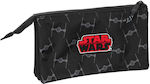 Star Wars Fabric Black Pencil Case with 2 Compartments