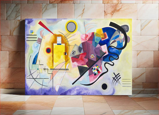 Yellow-red-blue Abstract Painting By Wassily Kandinsky Картина Платнен 50x40см