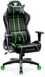 Diablo X-One 2.0 Normal Size Artificial Leather Gaming Chair with Adjustable Arms Black / Green