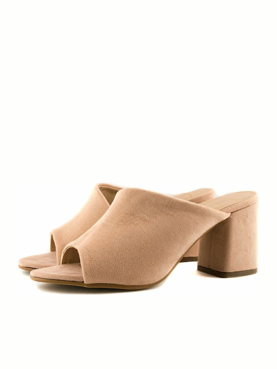 Lohan Chunky Heel Mules Roz