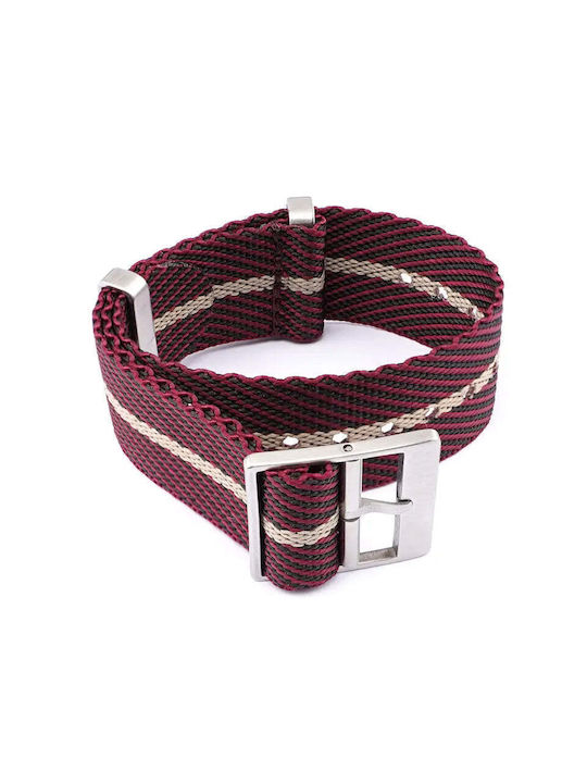 Fabric Strap Nato Red 24mm