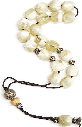 Roloi Komboloi Resin Worry Beads White 32cm