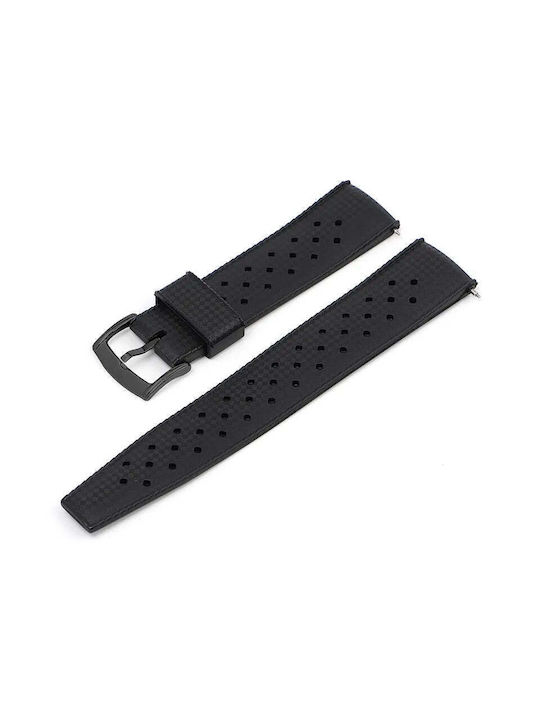 Gummi-Armband Schwarz 20mm