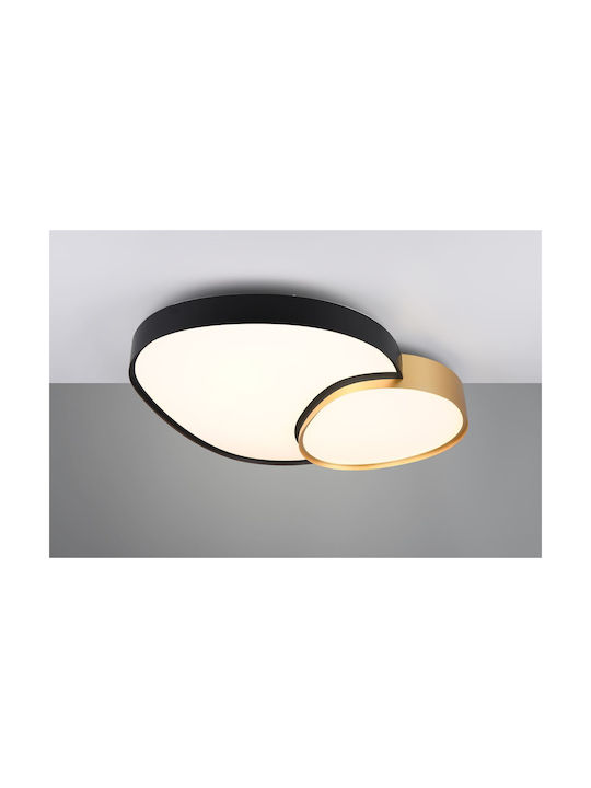Trio Lighting Πλαφονιέρα Οροφής 77εκ. Μαύρη με Ενσωματωμένο LED και Τηλεχειριστήριο