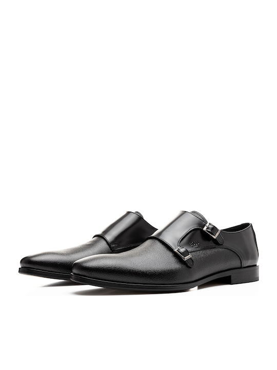 Δερμάτινα Ανδρικά Monk Σκαρπίνια Black Epson