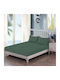 Casa Colori Sheet Super-Double with Elastic 160x200+30cm. Military Green