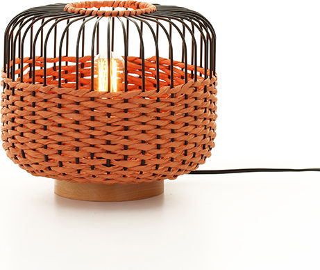 Sun Light Πορτατίφ για Ντουί E27 με Πορτοκαλί Καπέλο και Βάση