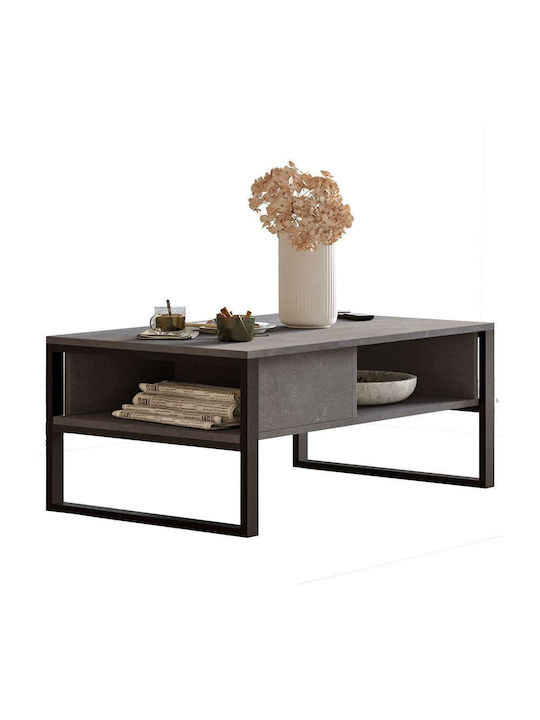 Rectangular Coffee Table Anthracite / Black L100xW59.7xH44.4cm