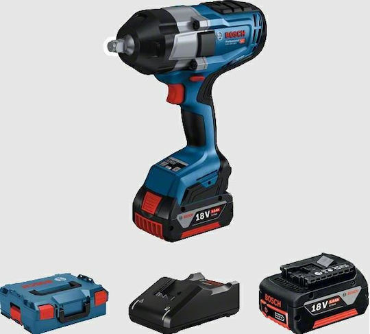 Bosch GDS 18V-1000 Brushless Impact Wrench Battery 18V 2x5Ah with Socket 1/2"