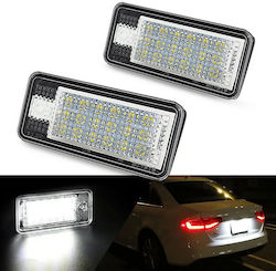 NTY Kennzeichenbeleuchtungen LED 12V für Audi A3 / A4 / A6 / Q7 / RS4 / Vier Citroen C6 2Stück