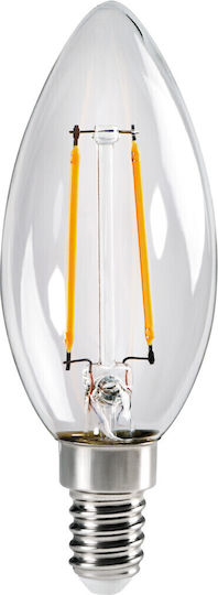 Kanlux Bec LED 2.5W 97mm pentru Soclu E14 și Formă C35 Alb cald 250lm