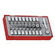 Teng Tools Walnut with Torx Head and Socket 1/4'', 3/8'' 30pcs