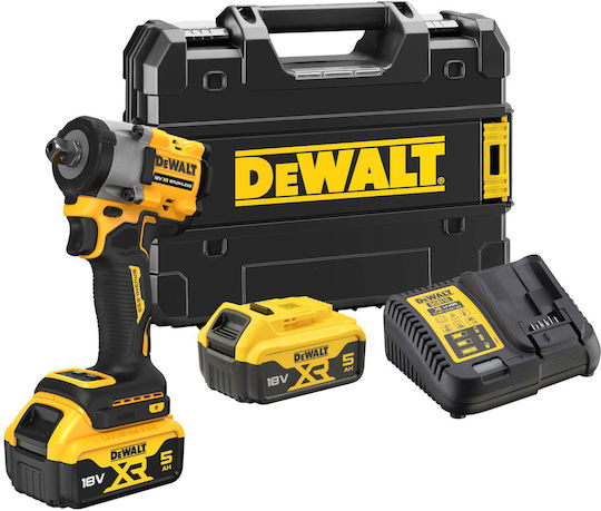 Dewalt Brushless Impact Wrench Battery 18V 2x5Ah with Socket 1/2"