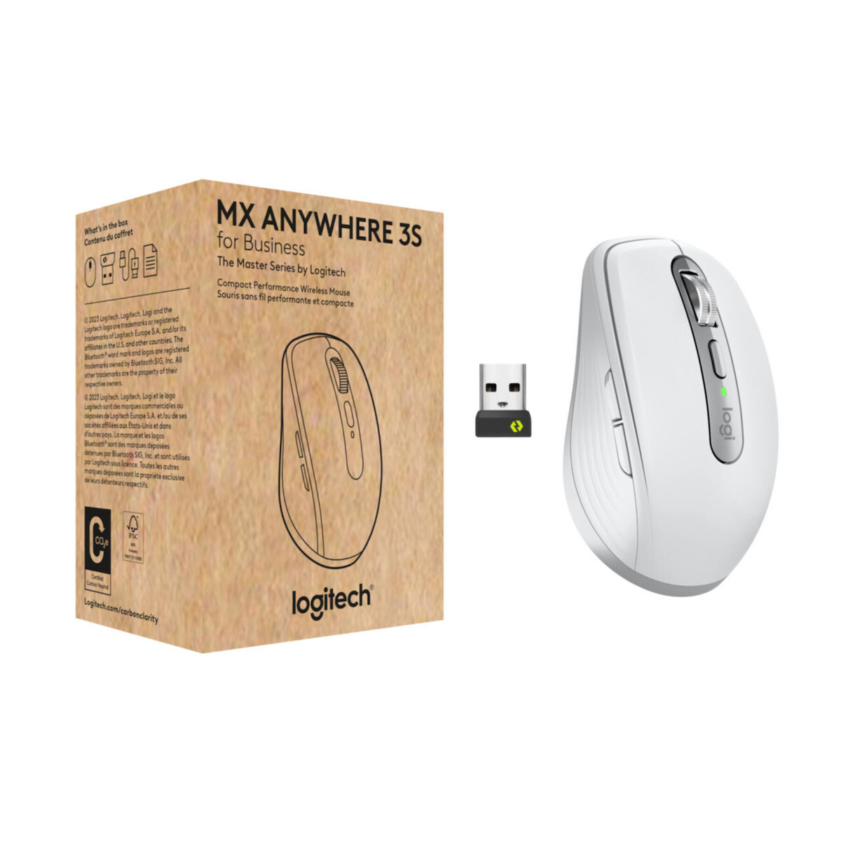 Logitech MX Anywhere 3S For Business Ασύρματο Ποντίκι Pale Gray